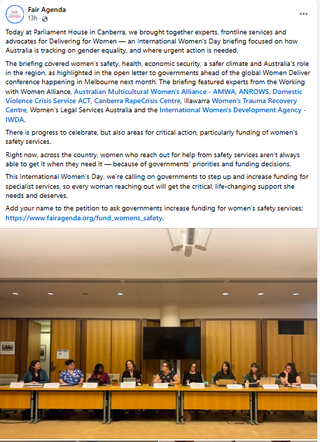 Advocates: women’s safety “national disgrace”, must be a focus this International Women’s Day